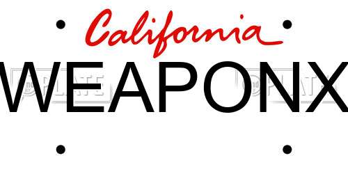 WEAPONX California License Plate