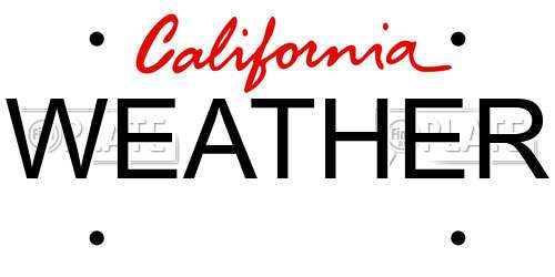 WEATHER California License Plate