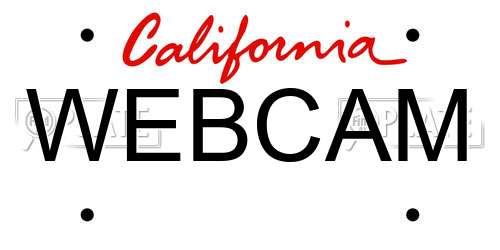 WEBCAM California License Plate