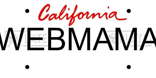 WEBMAMA California License Plate