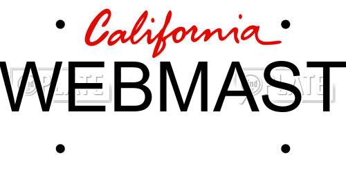 WEBMAST California License Plate