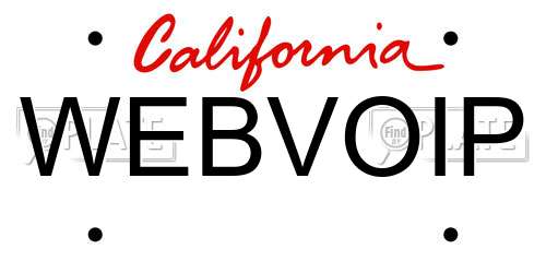 WEBVOIP California License Plate
