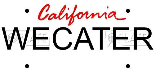 WECATER California License Plate