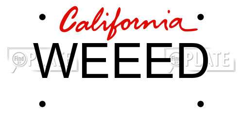 WEEED California License Plate