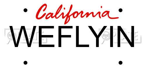 WEFLYIN California License Plate