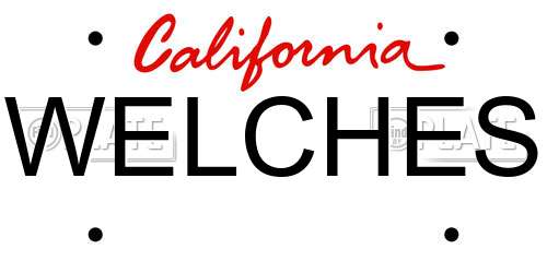 WELCHES California License Plate