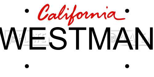 WESTMAN California License Plate