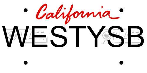 WESTYSB California License Plate