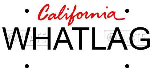 WHATLAG California License Plate