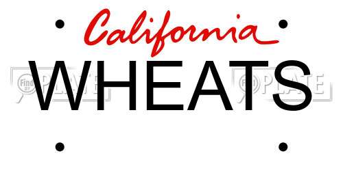 WHEATS California License Plate