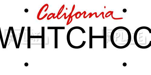 WHTCHOC California License Plate