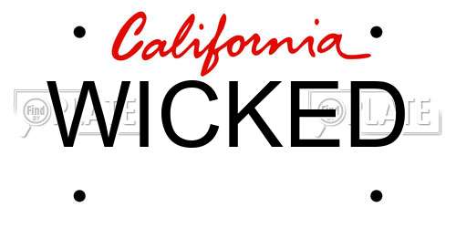 WICKED California License Plate