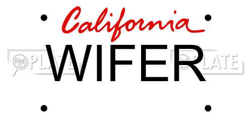 WIFER California License Plate