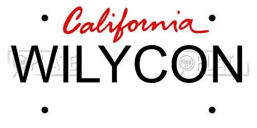 WILYCON California License Plate