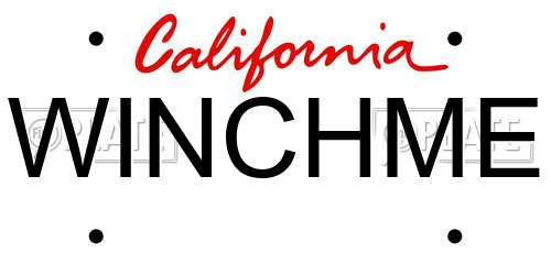 WINCHME California License Plate