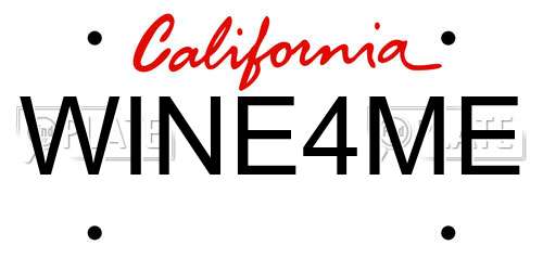 WINE4ME California License Plate