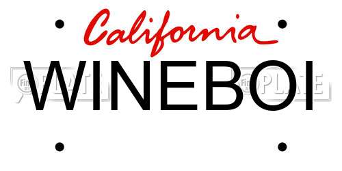 WINEBOI California License Plate