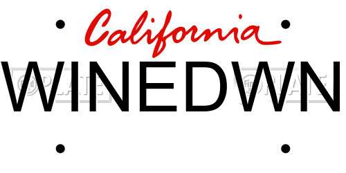 WINEDWN California License Plate