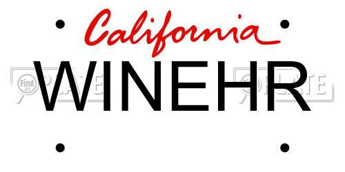 WINEHR California License Plate