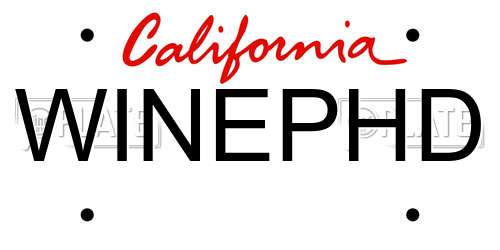 WINEPHD California License Plate