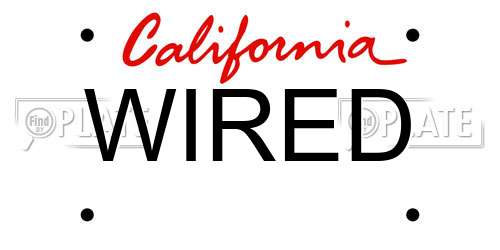 WIRED California License Plate