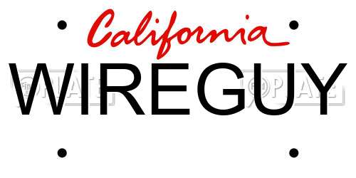 WIREGUY California License Plate
