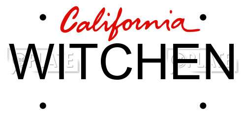 WITCHEN California License Plate