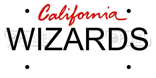 WIZARDS California License Plate