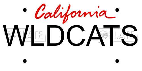 WLDCATS California License Plate