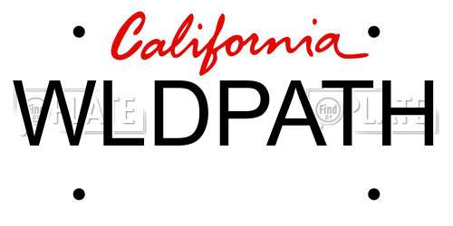 WLDPATH California License Plate