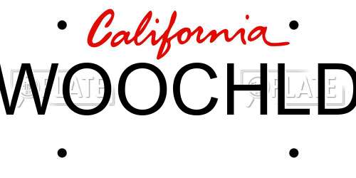 WOOCHLD California License Plate