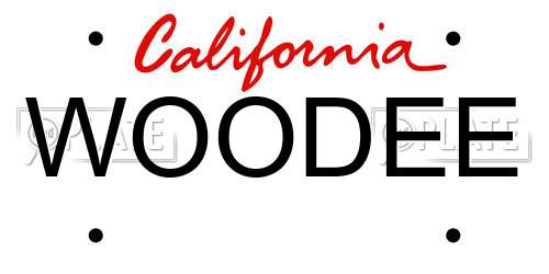 WOODEE California License Plate