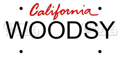WOODSY California License Plate