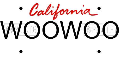 WOOWOO California License Plate