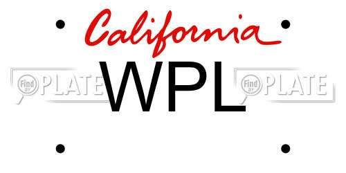 WPL California License Plate