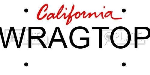 WRAGTOP California License Plate