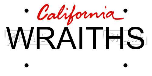 WRAITHS California License Plate