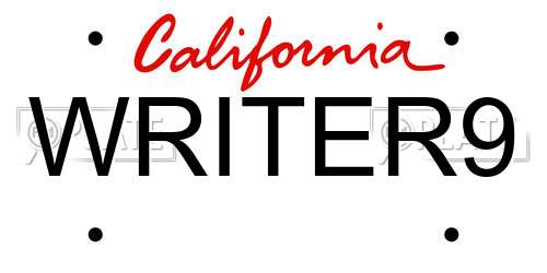 WRITER9 California License Plate