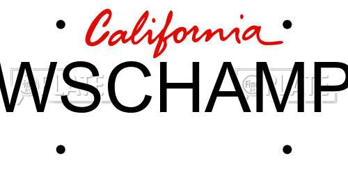 WSCHAMP California License Plate
