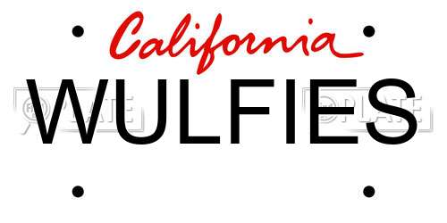 WULFIES California License Plate