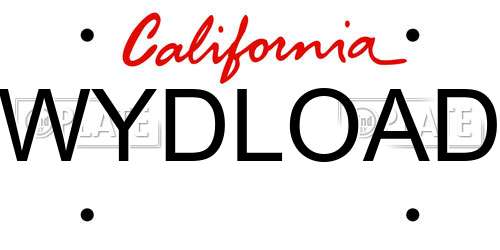 WYDLOAD California License Plate