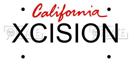 XCISION California License Plate