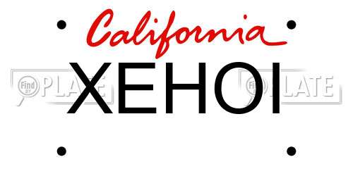 XEHOI California License Plate