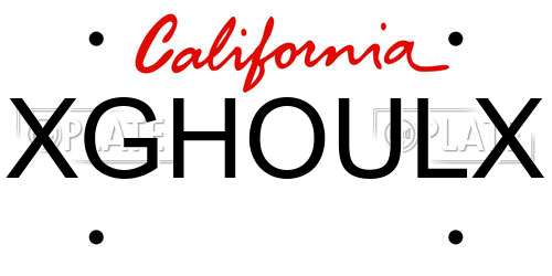 XGHOULX California License Plate