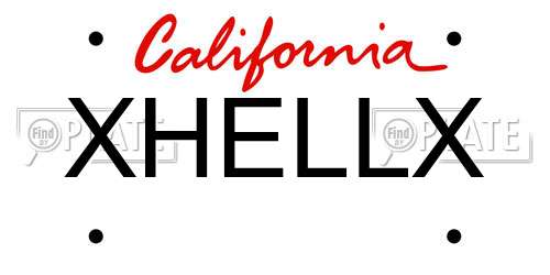 XHELLX California License Plate