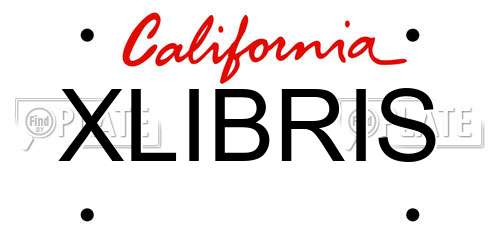 XLIBRIS California License Plate