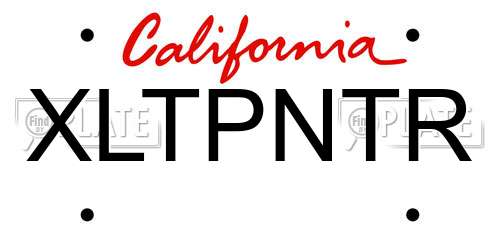 XLTPNTR California License Plate