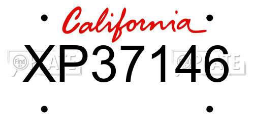 XP37146 California License Plate