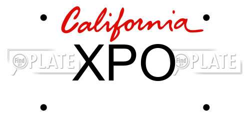 XPO California License Plate
