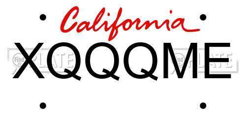 XQQQME California License Plate